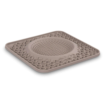Messy Mutts 🍁Silicone Therapeutic Licking Bowl Mat 10x10 Grey
