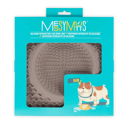 Messy Mutts 🍁Silicone Therapeutic Licking Bowl Mat 10x10 Grey