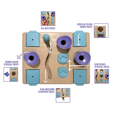 Fou Fou Dog Busy Board Interactive Puzzle Toy