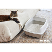 Moderna Warm Grey Maryloo Litter Box with Rim