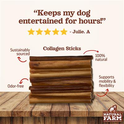 Natural Farm 6" Gullet Wrapped Collagen Sticks
