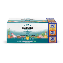Naturo Adult with Rice Variety Pack 6 x Trays - Chicken, Lamb and Turkey