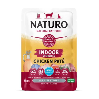 Naturo Cat Sterilised Chicken Pate Pouch 85g
