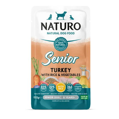 Naturo Canine Senior Adult Mini Turkey with Rice and Vegetables 150g