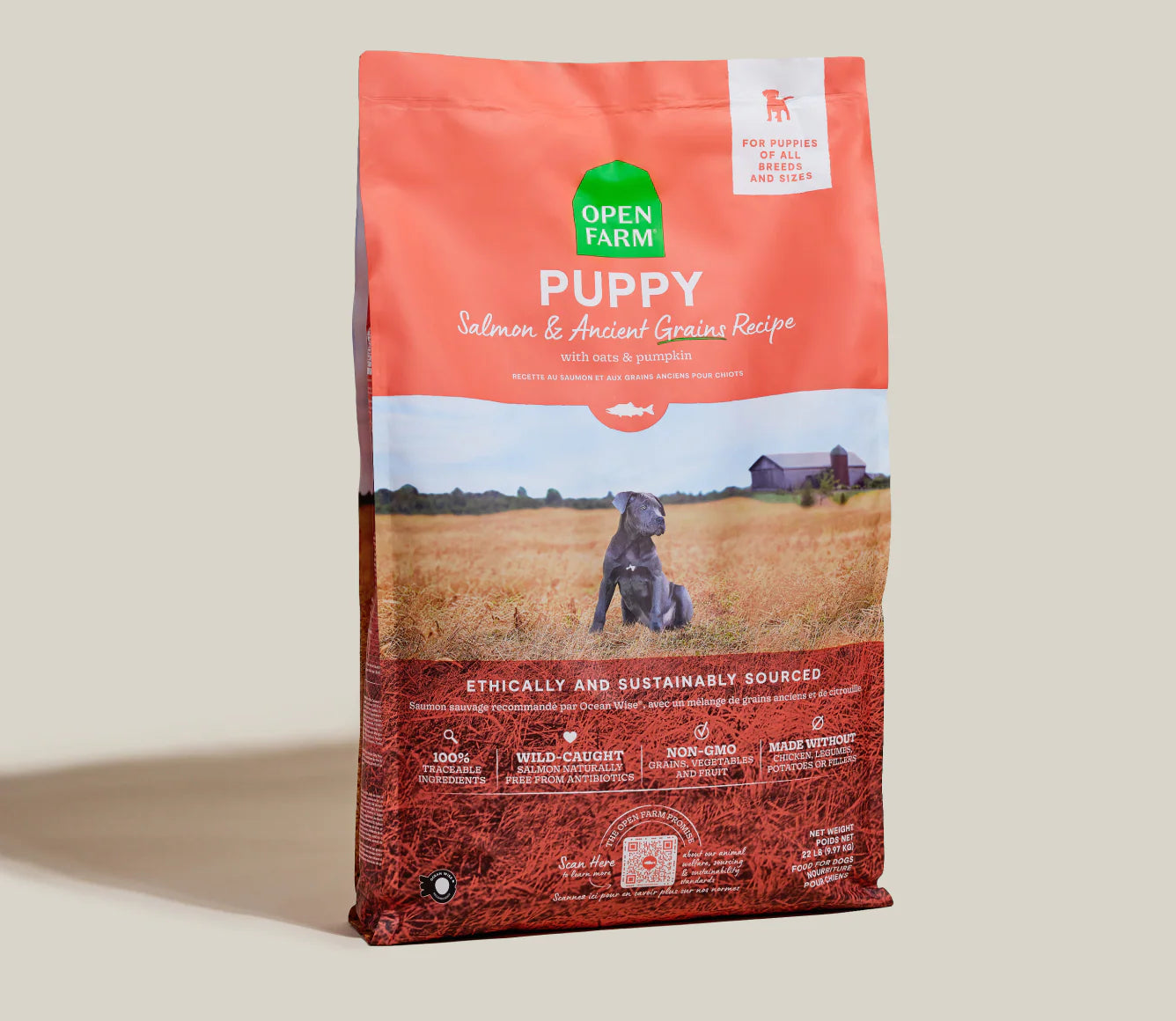 Open Farm® Puppy Salmon & Ancient Grains Dry Dog Food