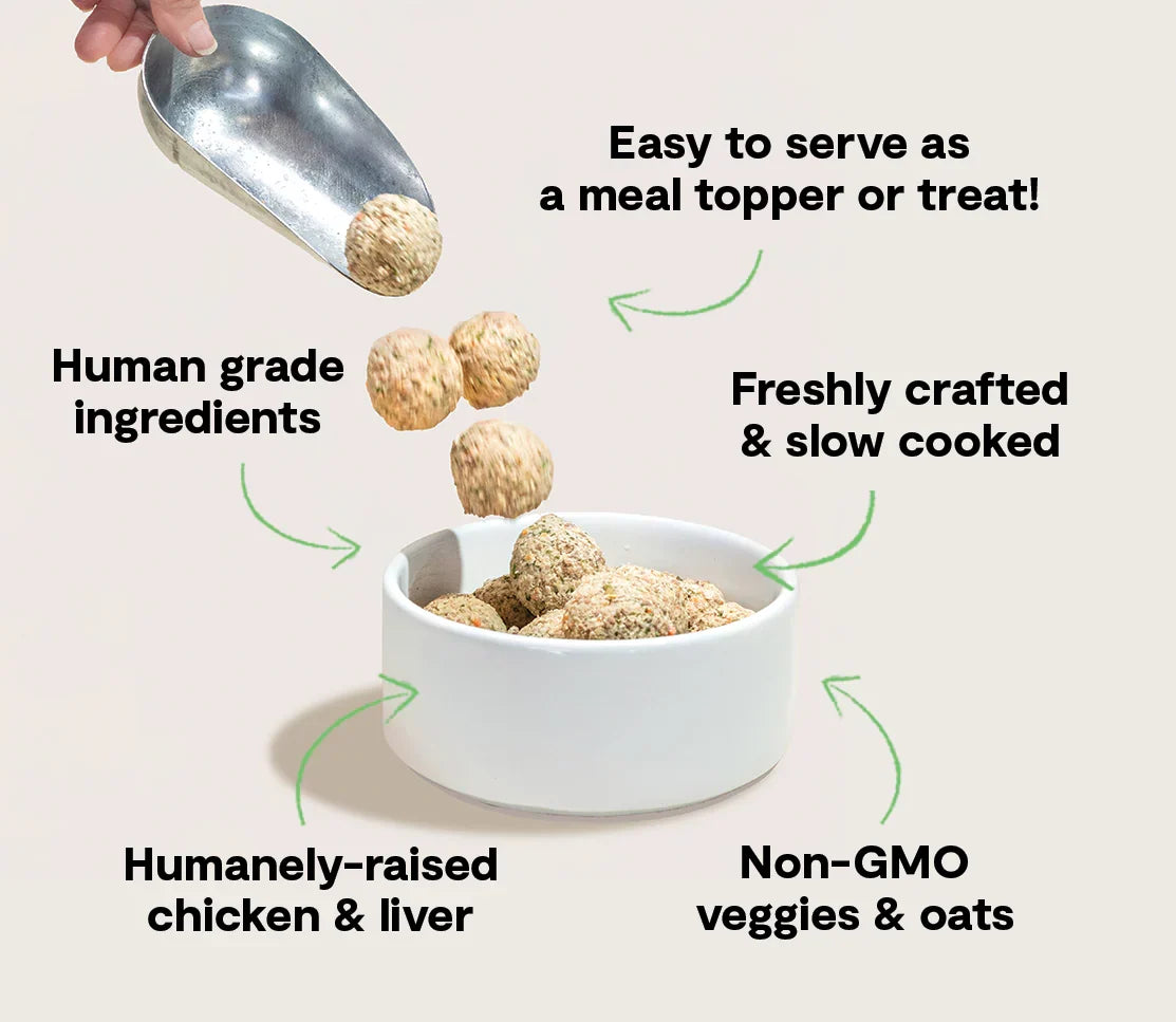 Open Farm® Freshly Crafted Meatballs Harvest Chicken Recipe 14oz