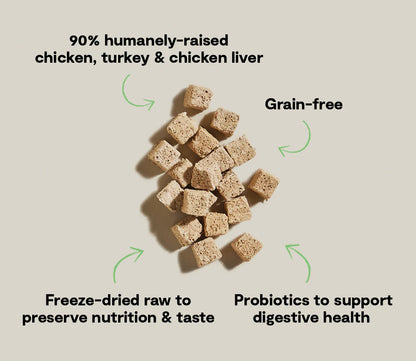 Open Farm Chicken & Turkey Raw Kitty Cubes 1.5oz