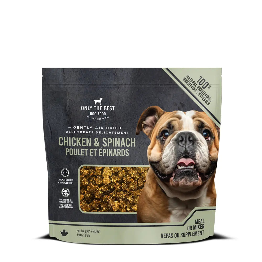 Only the Best 🍁Chicken & Spinach Air Dried for Dogs 750g
