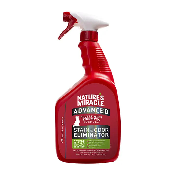 Nature's Miracle Just For Cats Stain & Odor Remover Advanced Spray 32Oz