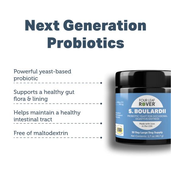 Four Leaf Rover Saccharomyces boulardii - Yeast-Based Probiotics For Dogs
