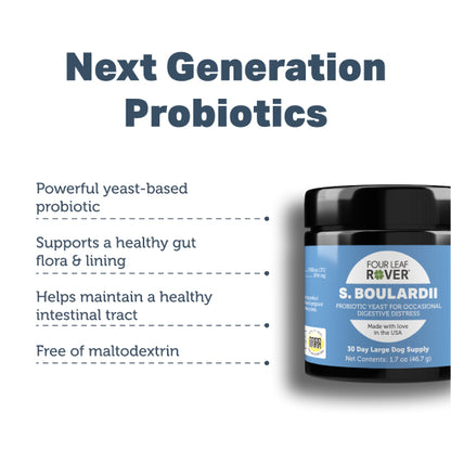 Four Leaf Rover Saccharomyces boulardii - Yeast-Based Probiotics For Dogs