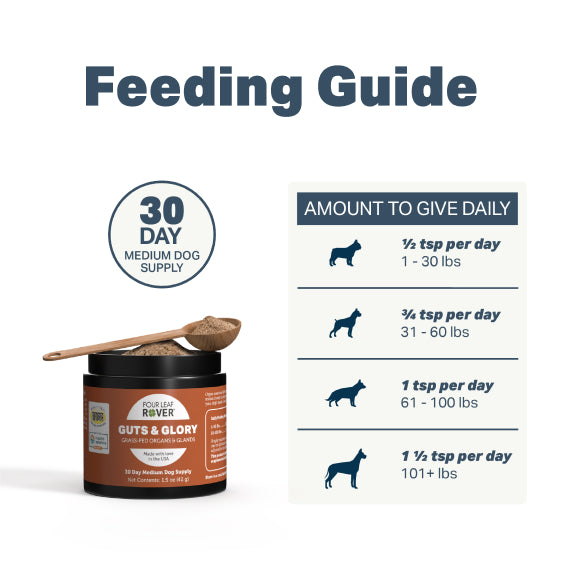 Four Leaf Rover Guts & Glory - Grass-Fed Organs for Dogs 42g