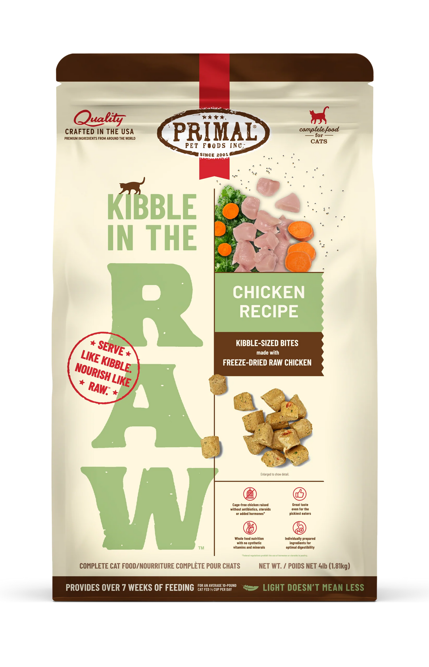Primal Kibble In The Raw Chicken Cat 1.5lb