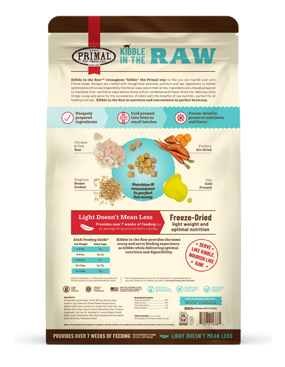 Primal Kibble In The Raw Chicken & Fish Cat 1.5lb