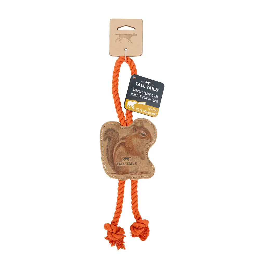 Tall Tails Natural Leather Color Chipmunk Tug 12″