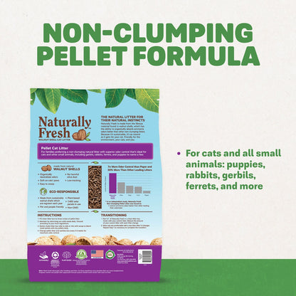 Naturally Fresh Walnut Shell Non- Clumping Pellet Litter
