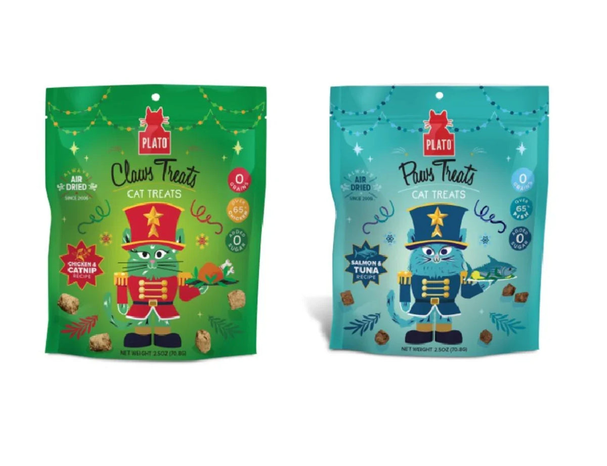 Paws & Claws Holiday Cat Treats 2pk - Plato Pet Treats