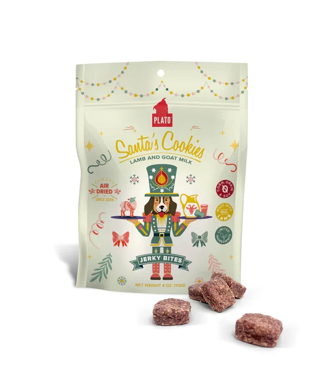 Lamb & Goat Milk Jerky Holiday Santa's Cookies 113g - Plato Pet Treats