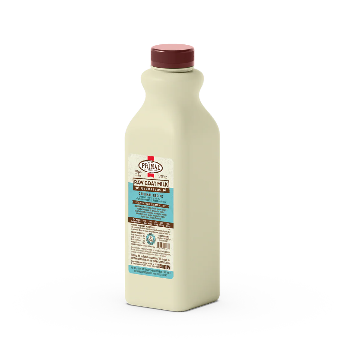 Primal Raw Goat Milk for Cats & Dogs