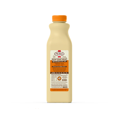 Primal Pumpkin Spice Raw Goat Milk for Cats & Dogs  32oz