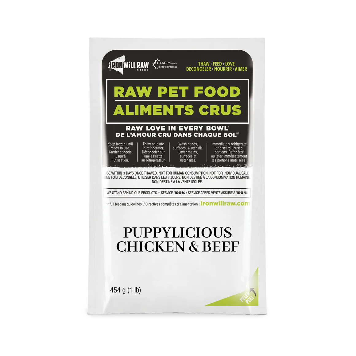 Iron Will Raw 🍁Puppylicious Chicken & Beef 12lb