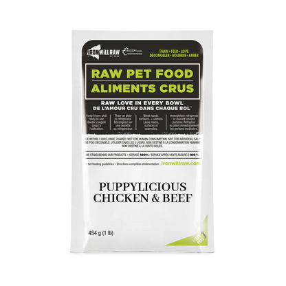 Iron Will Raw 🍁Puppylicious Chicken & Beef 12lb