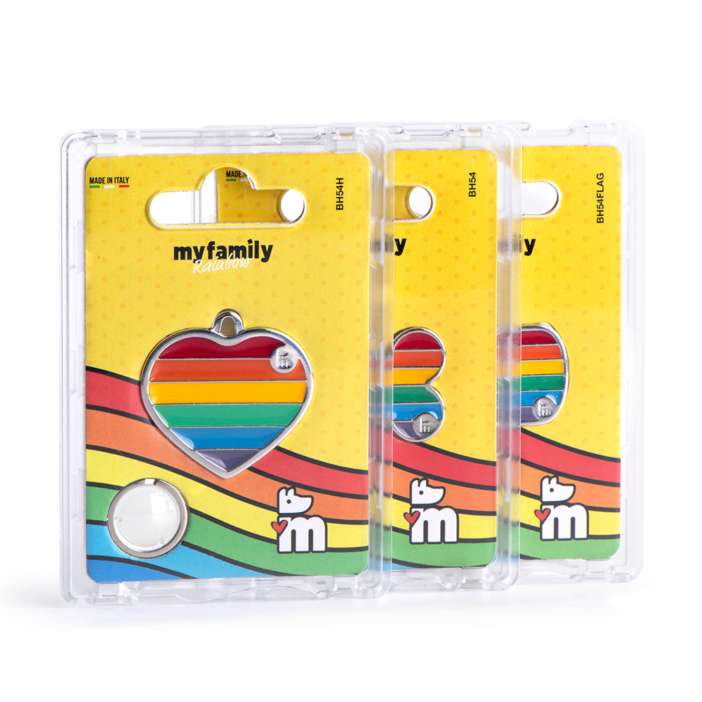 My Family Rainbow Military Tag- Engravable ID Tag
