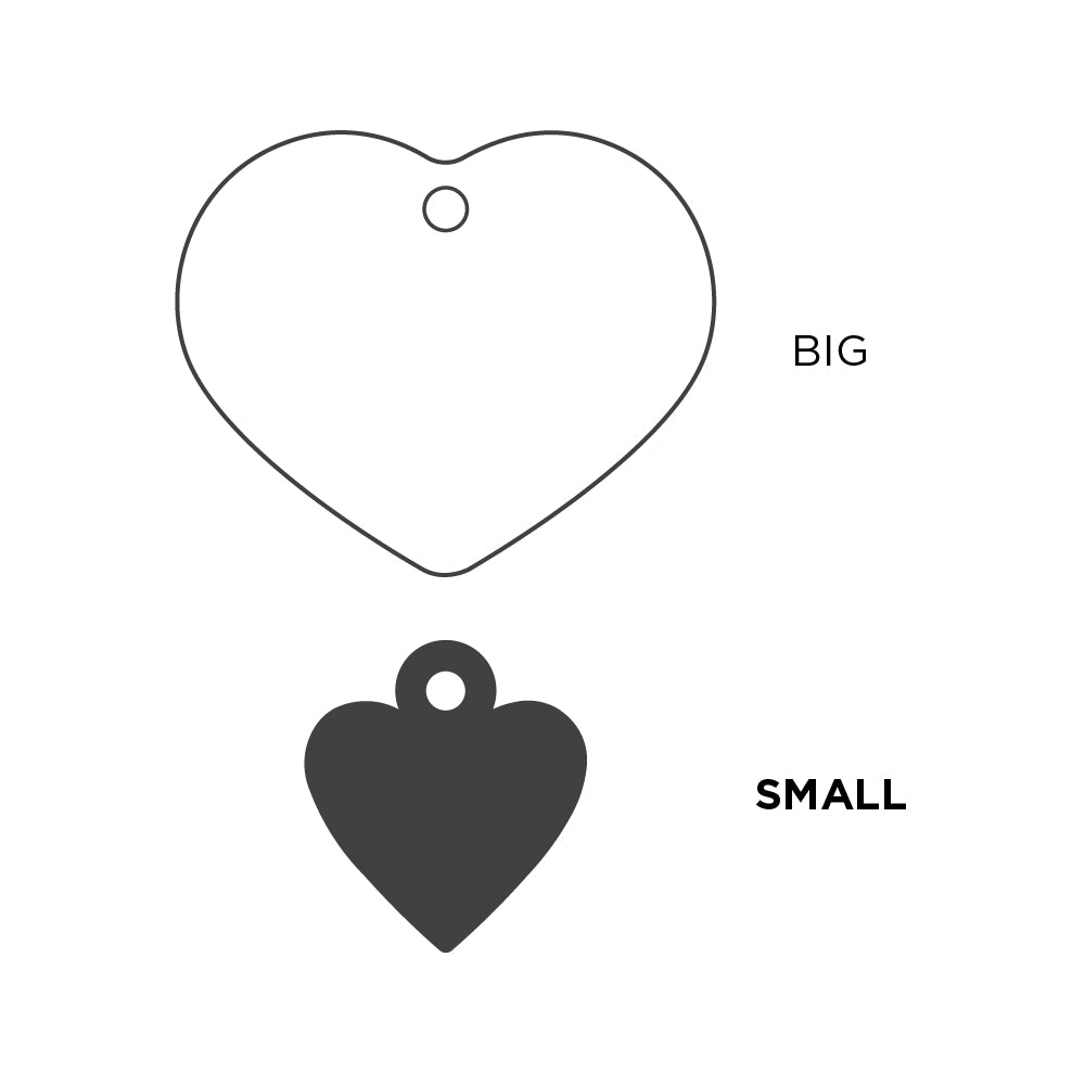 My Family Rainbow Heart- Engravable ID Tag