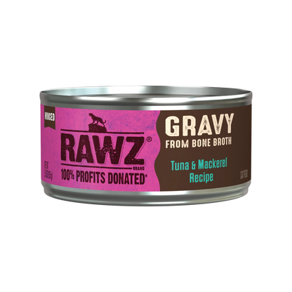 RAWZ® Gravy From Bone Broth Tuna & Mackerel Recipe Wet Cat Food 3oz