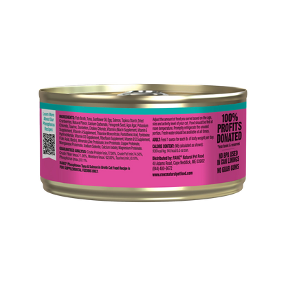 RAWZ Low Phosphorus Tuna and Salmon Pate in Broth Wet Cat Food 5.5oz