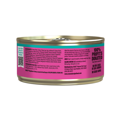 RAWZ Low Phosphorus Turkey Pate with Broth Wet Cat Food 5.5oz