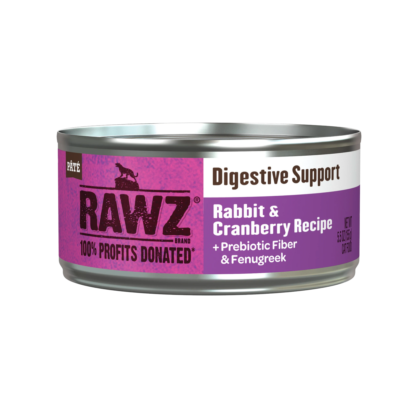 RAWZ Rabbit & Cranberry Digestive Support for Cats