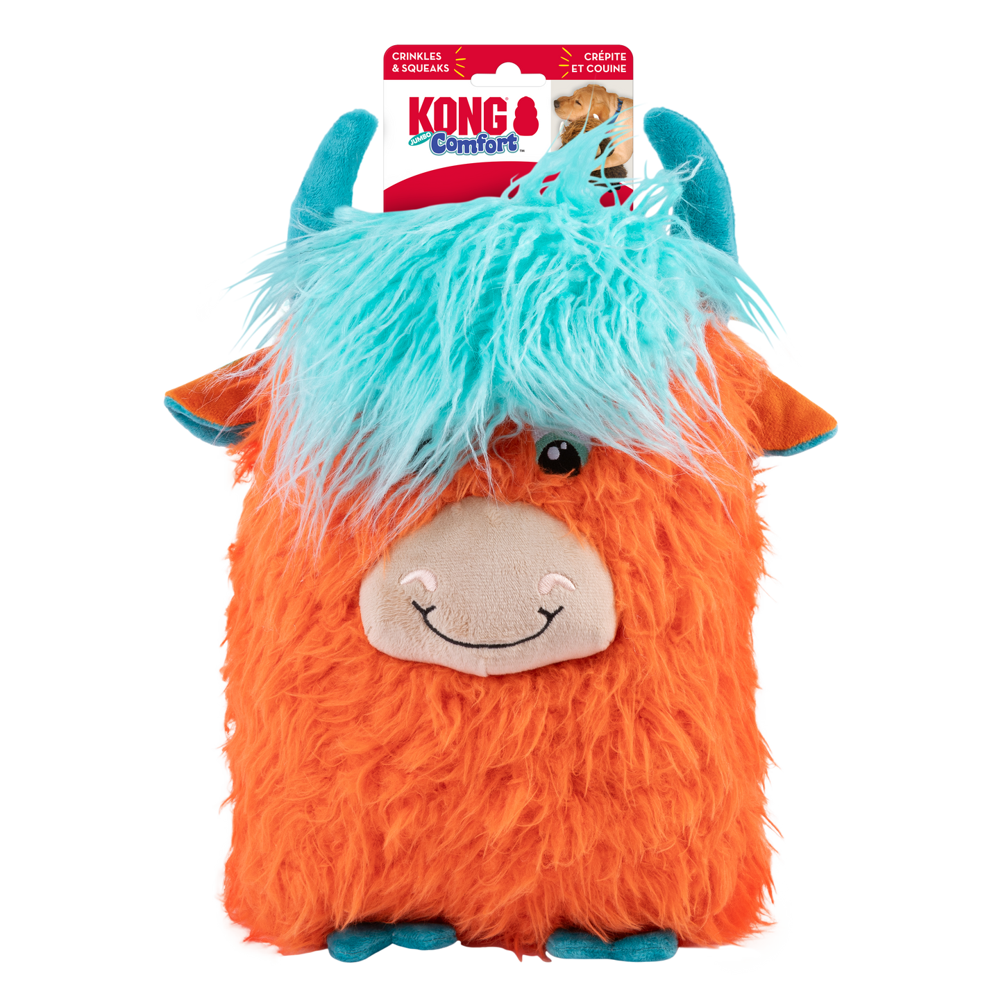 Kong Comfort Jumbo Highland Cow Dog Toy