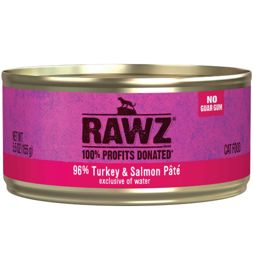 RAWZ 96% Turkey & Salmon for Cats - 24 x 5.5oz Case