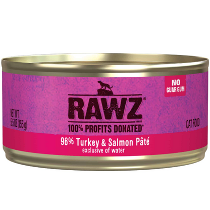 RAWZ 96% Turkey & Salmon for Cats - 24 x 5.5oz Case