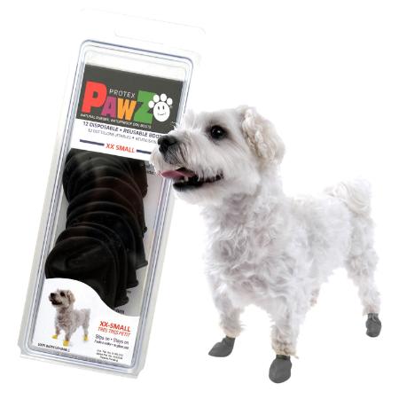 Pawz Black Rubber Dog Boots