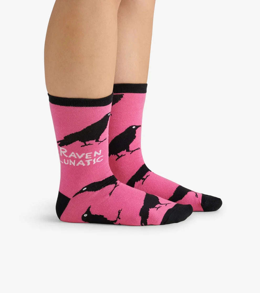 Raven Lunatic 🍁Little Blue House Women's Crew Socks