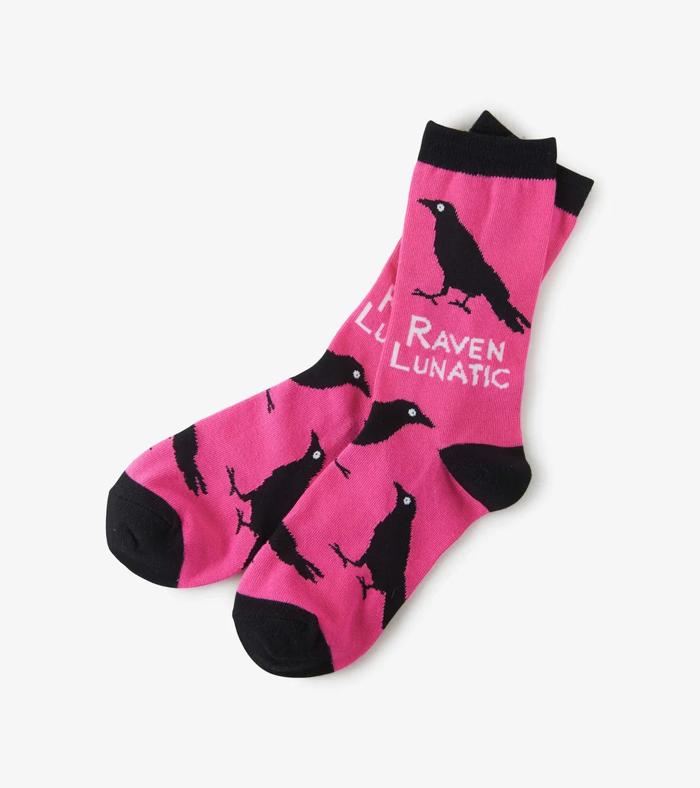 Raven Lunatic 🍁Little Blue House Women's Crew Socks