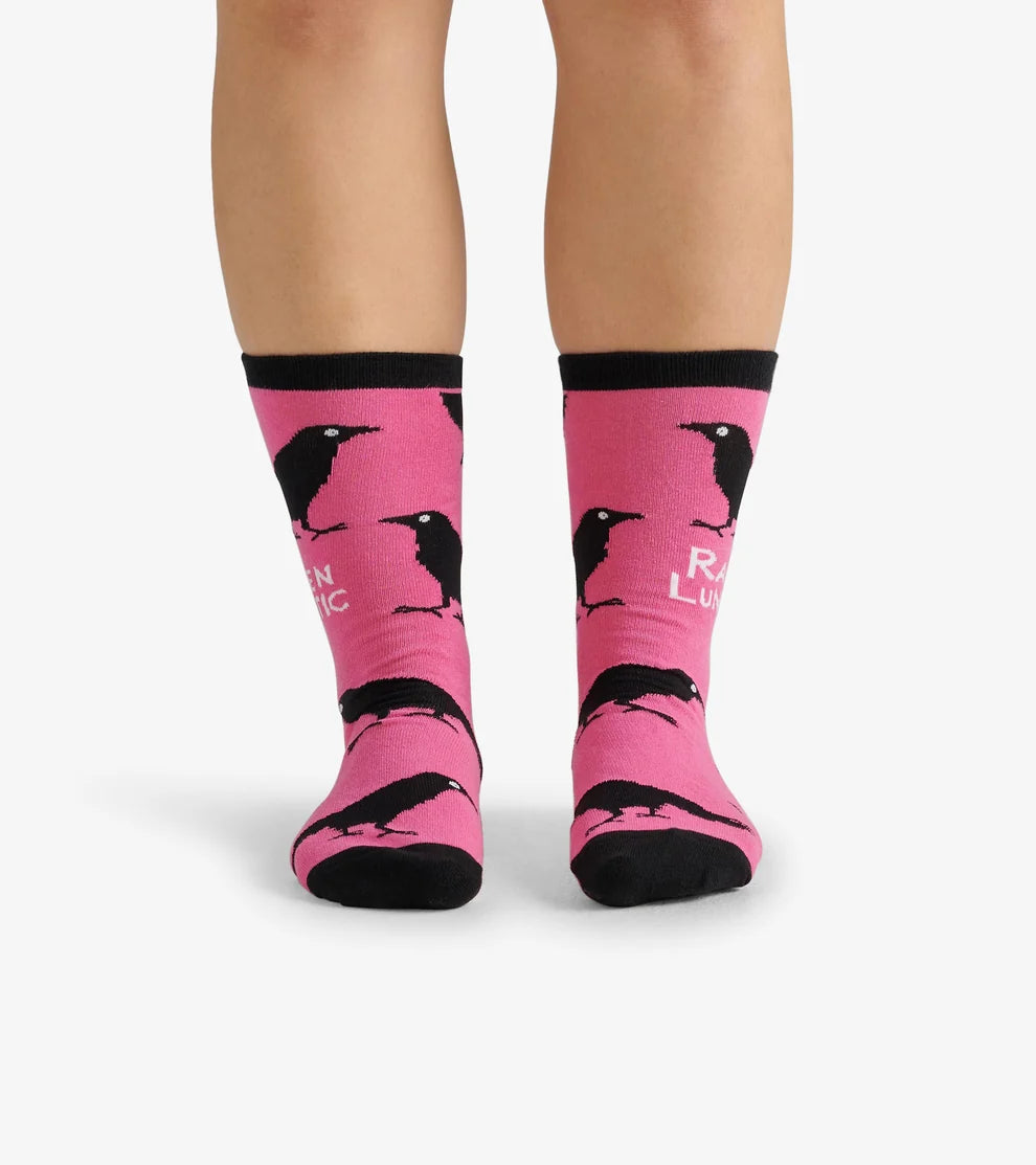 Raven Lunatic 🍁Little Blue House Women's Crew Socks