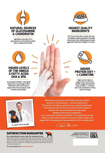 Square Pet VFS Canine Active Joints + Healthy Heart
