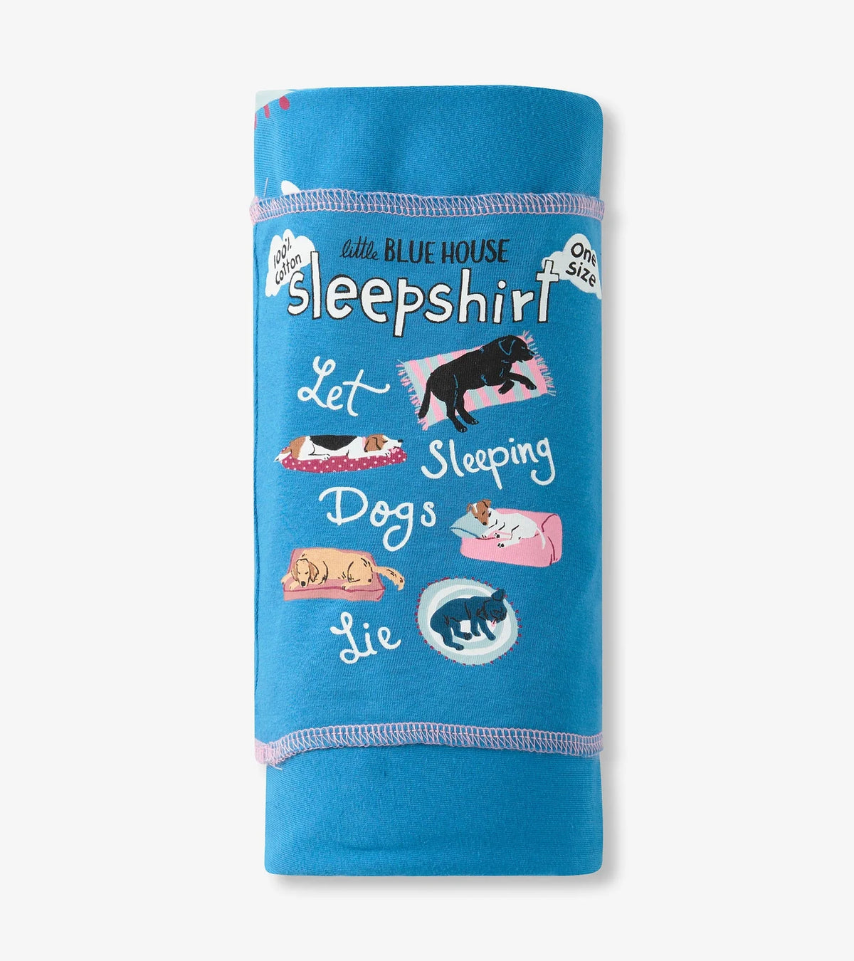 Let Sleeping Dogs Lie 🍁Little Blue House Women's Sleepshirt O/S