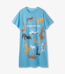 Downward Dog🍁Little Blue House Women's Sleepshirt O/S