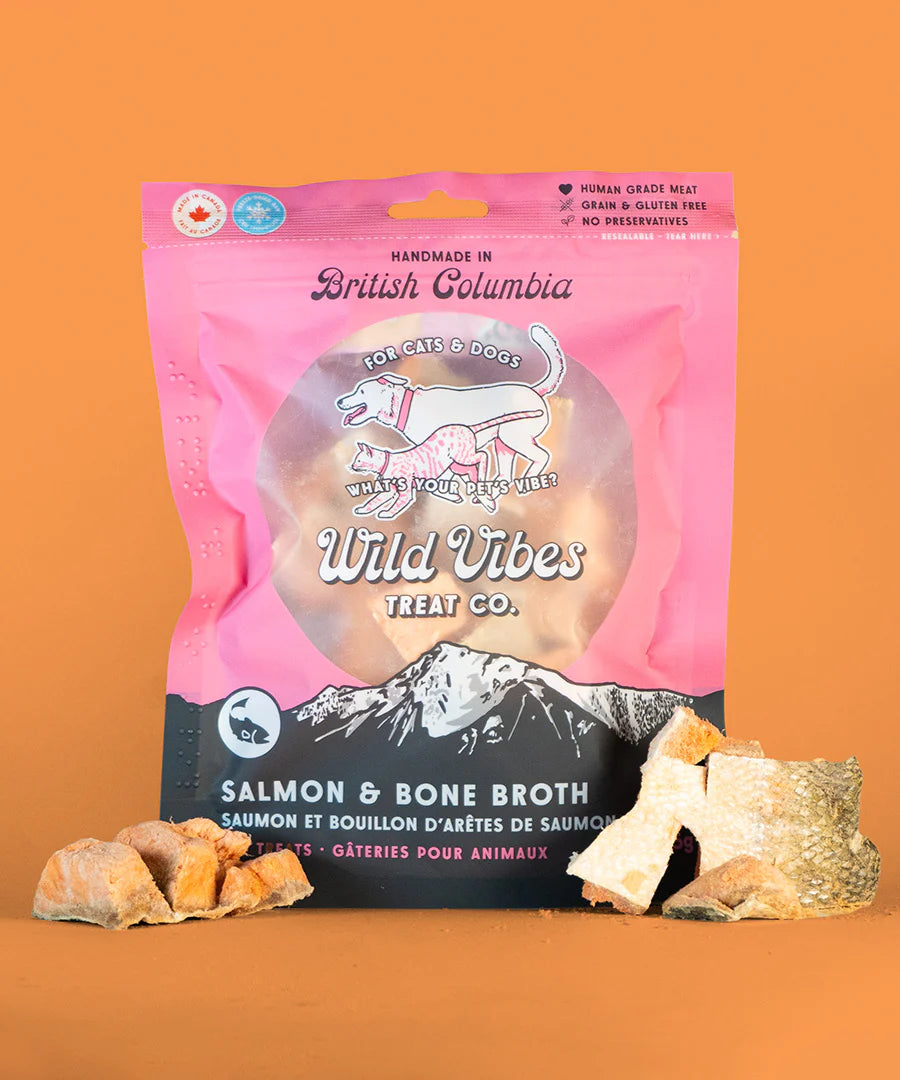 Wild Vibes Treat Co. Salmon & Bone Broth 75g