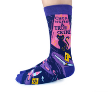 Uptown Sox Ltd. 🍁Women's Cats, Wine & True Crime Socks - Sizes 6-10