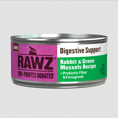 RAWZ Digestive Rabbit & Green Lipped Mussel Wet Cat Food 5.5oz