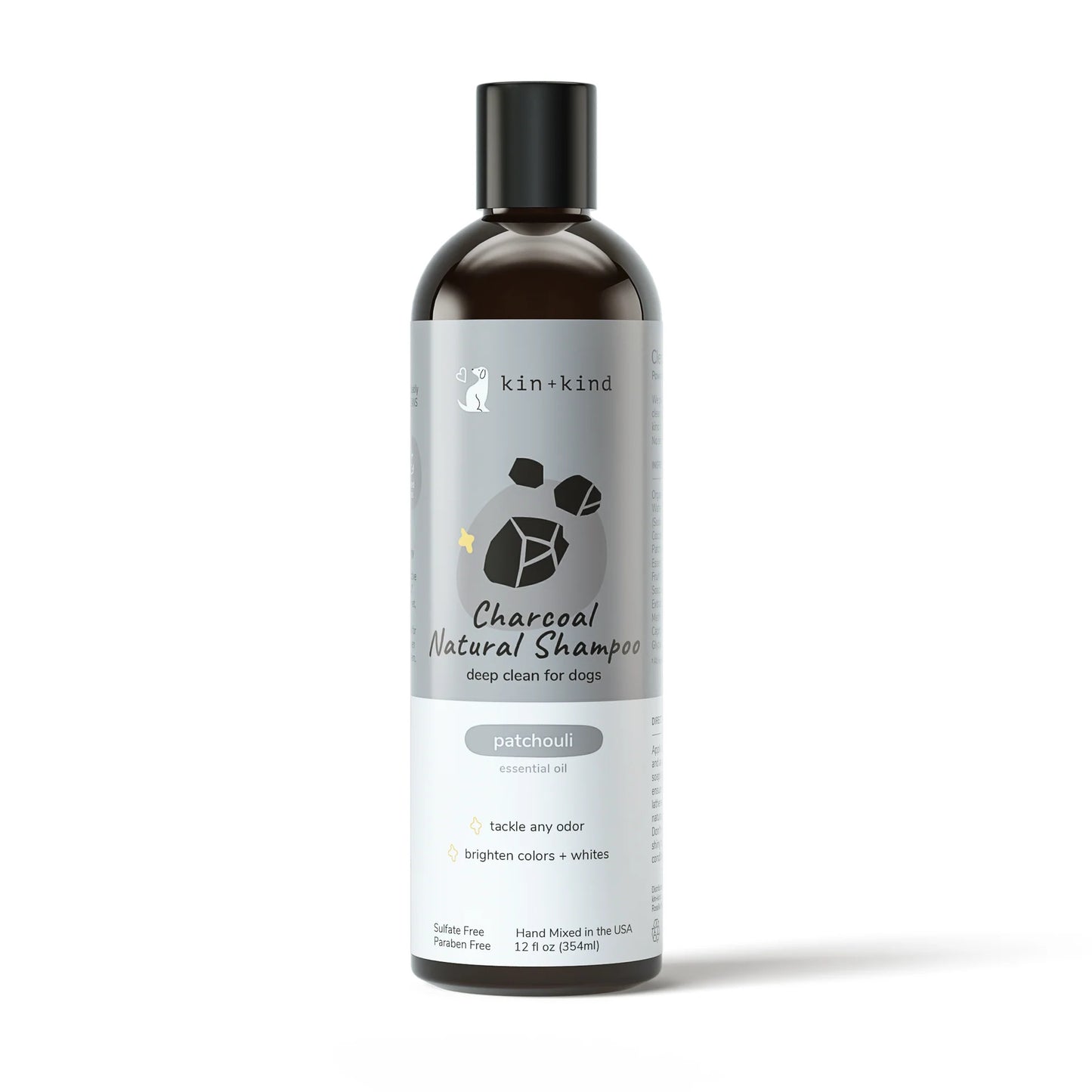 Kin+Kind Charcoal Shampoo - Patchouli 12oz