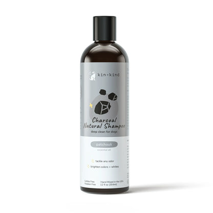 Kin+Kind Charcoal Shampoo - Patchouli 12oz