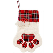 SPOT 2-Bone Plaid Pawprint Pet Stocking