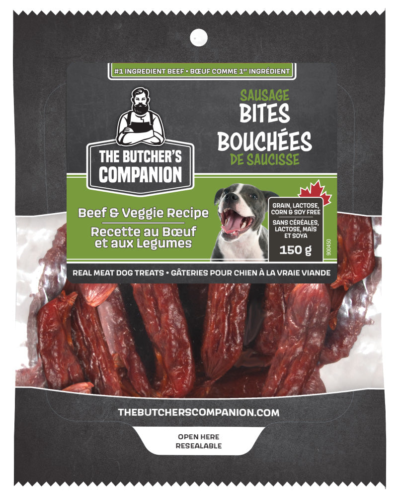 Butcher's Companion Beef & Veggie Sausage Dog Treats