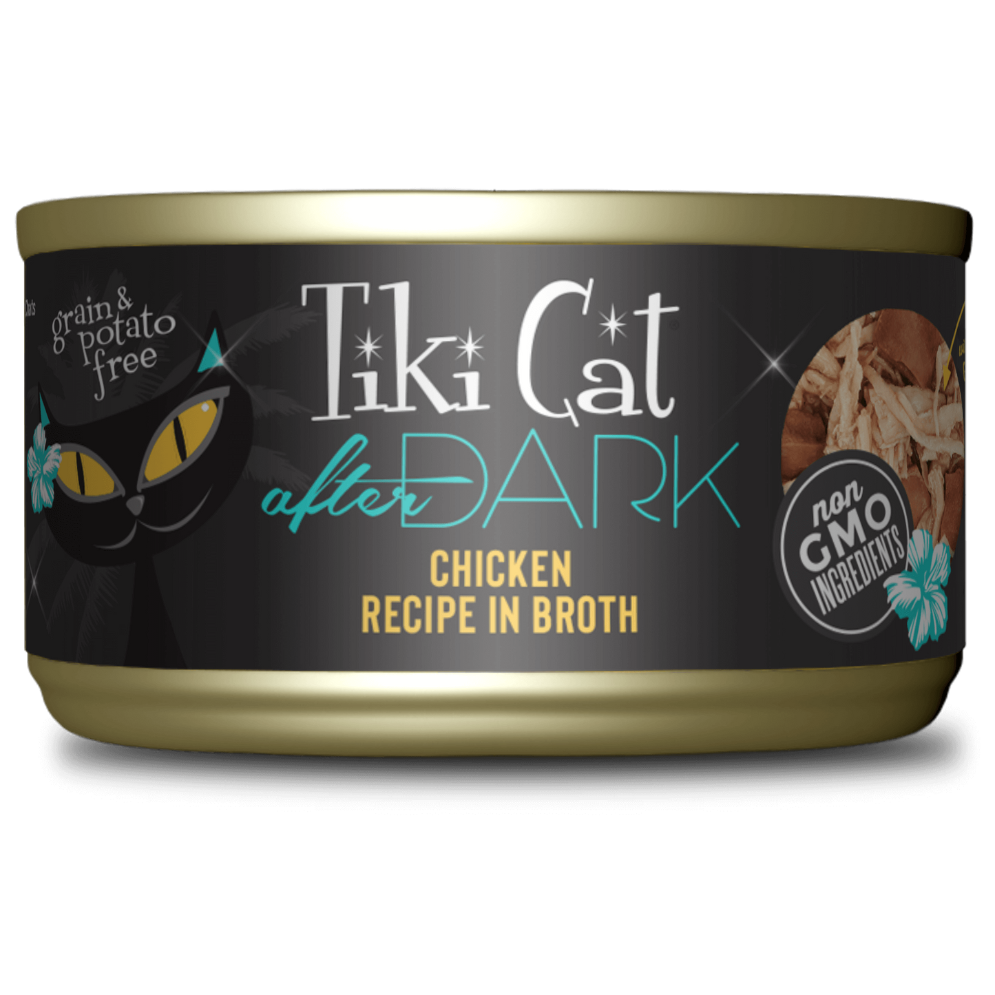 Tiki Cat After Dark Chicken Shreds Cat Food 2.8oz